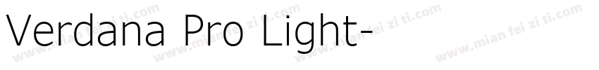 Verdana Pro Light字体转换